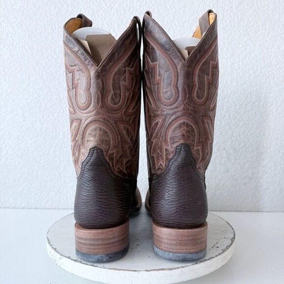 NEW Rod Patrick Mens Cowboy Boots Size 14.5A Brown Shark Western Square Toe $495 - Picture 4 of 12